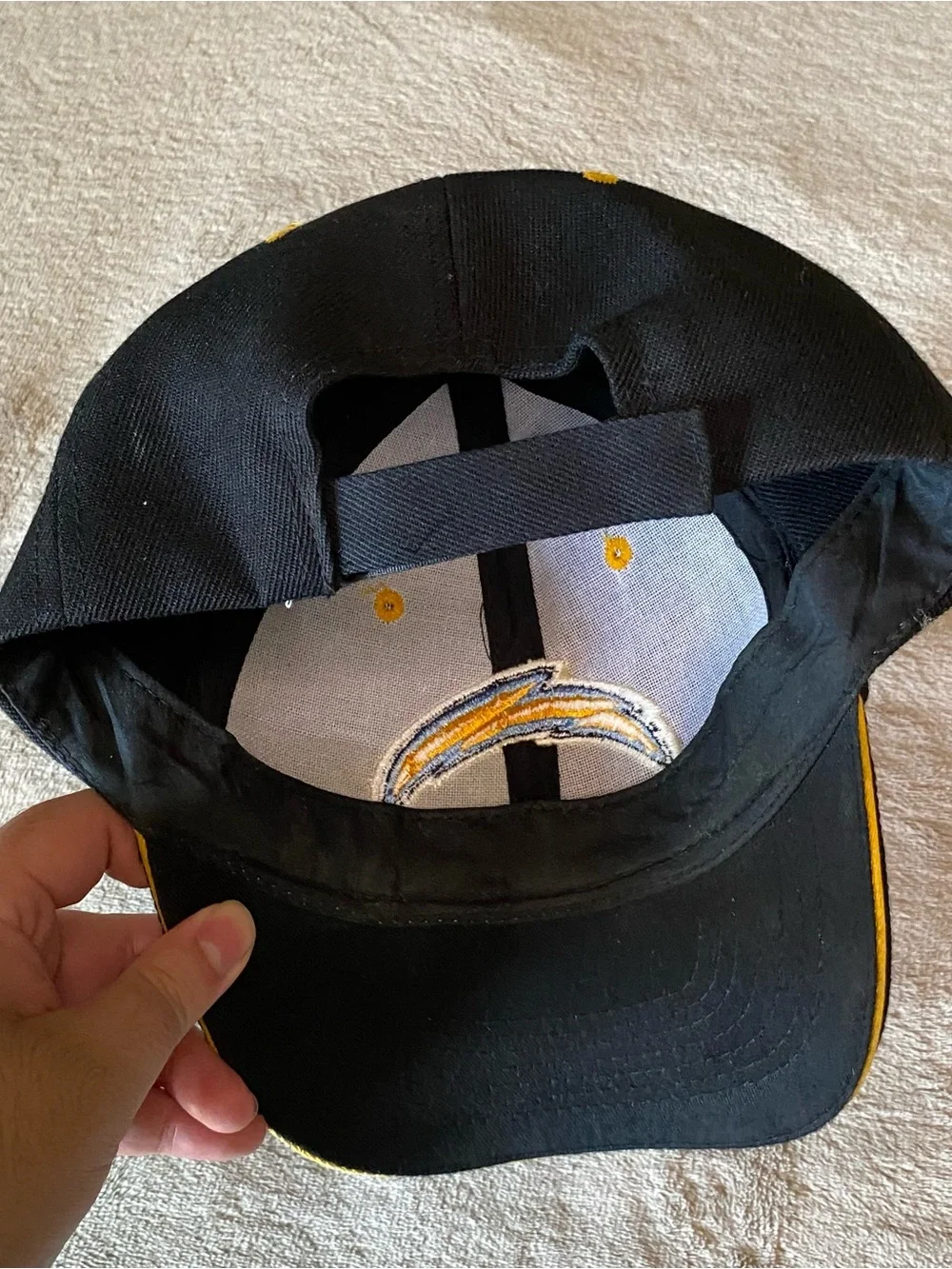 San Diego Chargers NFL Adjustable Dad Hat Black Embroidered Football Cap